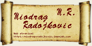 Miodrag Radojković vizit kartica